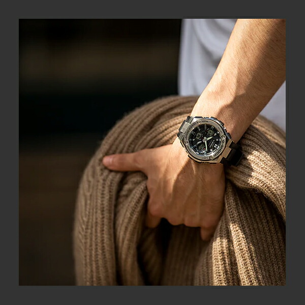 楽天市場】G-SHOCK 電波 ソーラー 電波時計 GST-W110-1AJF G-STEEL