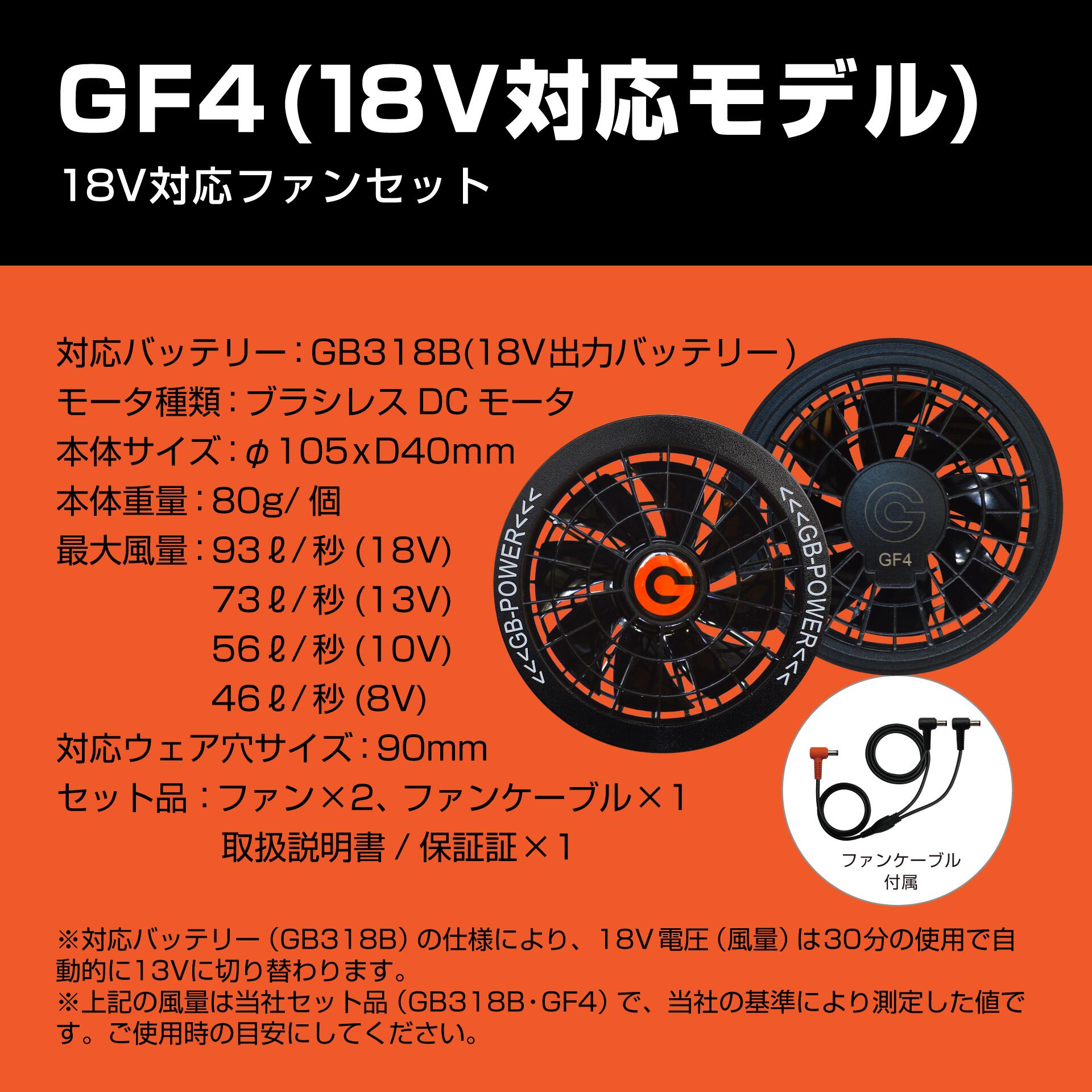 楽天市場】空調作業服用 18V ファンセット 単品 GB-POWER 国内メーカー