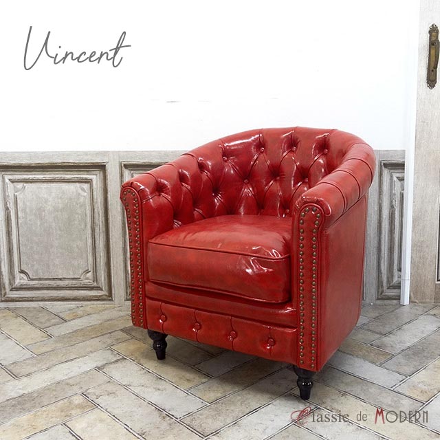 楽天市場】輸入家具 チェスターフィールド ソファ 一人掛け