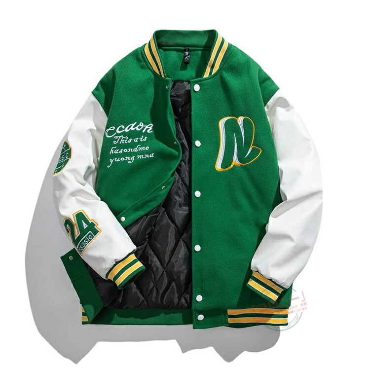 楽天市場】【送料無料】メルトン スタジャン メンズ ワッペン 暖かい