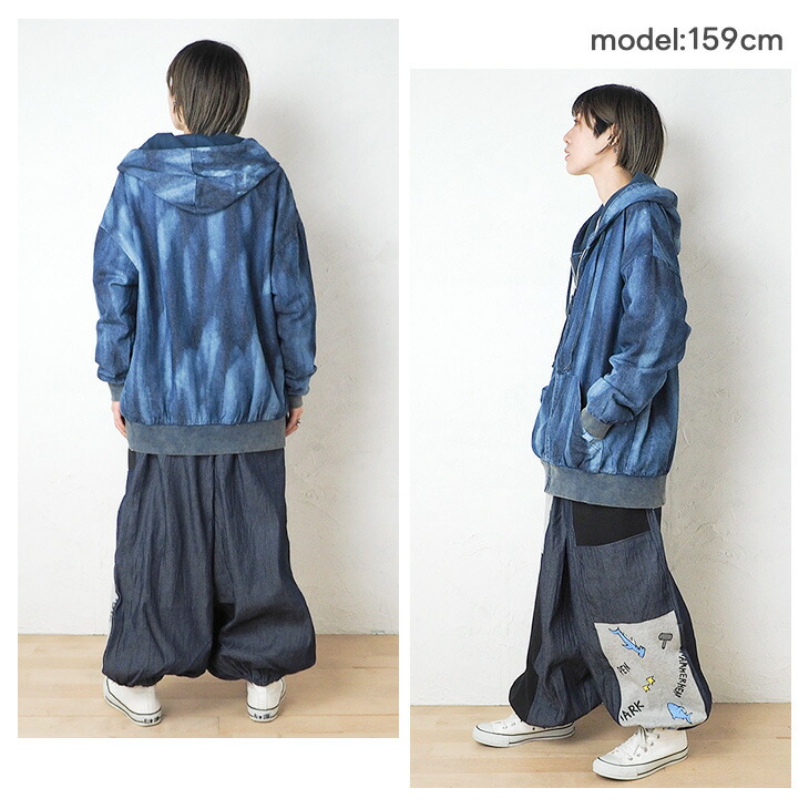 楽天市場】送料無料 ROTE ROSA(ローテローザ)ブリーチデニム パーカー