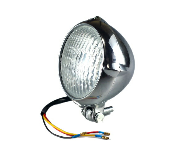 楽天市場】汎用 ビンテージヘッドライト ガラスレンズ クロムボディ