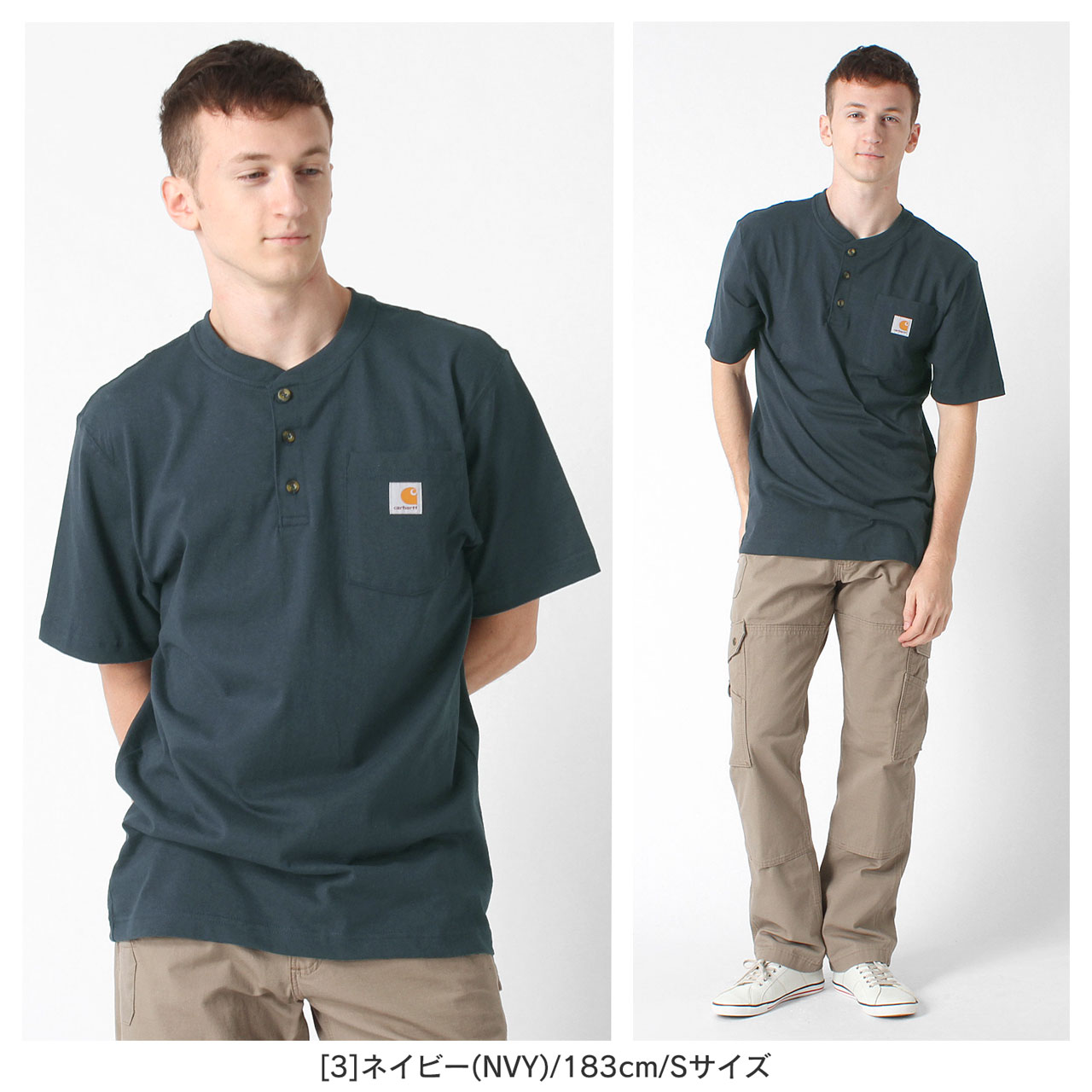 楽天市場】【送料無料】 Carhartt カーハート ヘンリーネック tシャツ