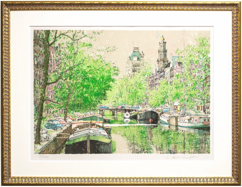 楽天市場】小田切 訓「 西教会のある運河 」 オリジナル リトグラフ