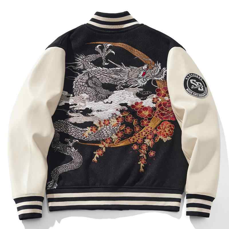 楽天市場】スカジャン 派手 和柄 刺繍 ジャケット 竜 龍 ドラゴン