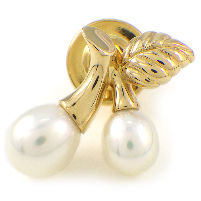 楽天市場】ミキモト MIKIMOTO ピンブローチ チェリー リーフ モチーフ