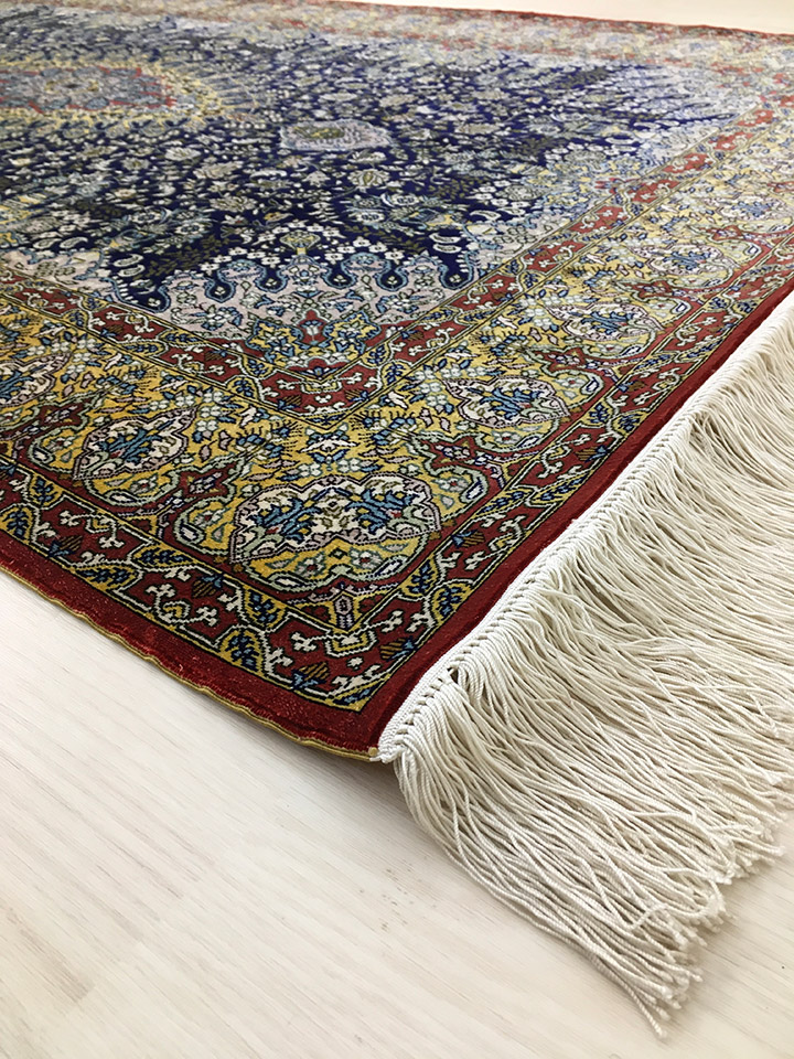 専用 Y3048 中国シルク絨毯 シルク100% 手織り300段 117×74㎝ 専用