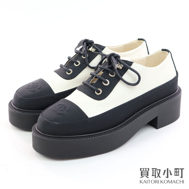 楽天市場】【未使用品】シャネル 【CHANEL】 レースアップシューズ