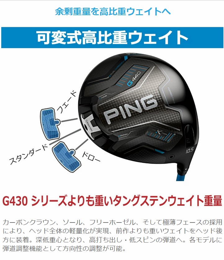 楽天市場】ピン G440K ドライバー ミツビシ テンセイ TENSEI ジー440K