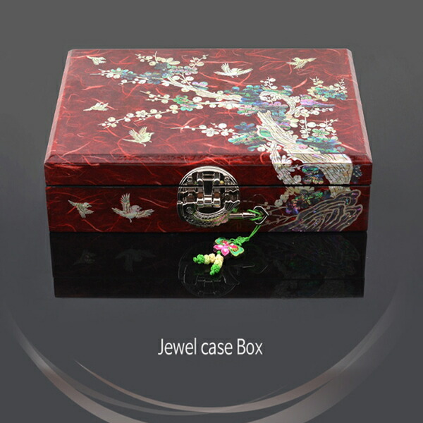 楽天市場】韓国螺鈿 螺鈿漆器 螺鈿 高級 宝石箱 ジュエリーボックス 梅
