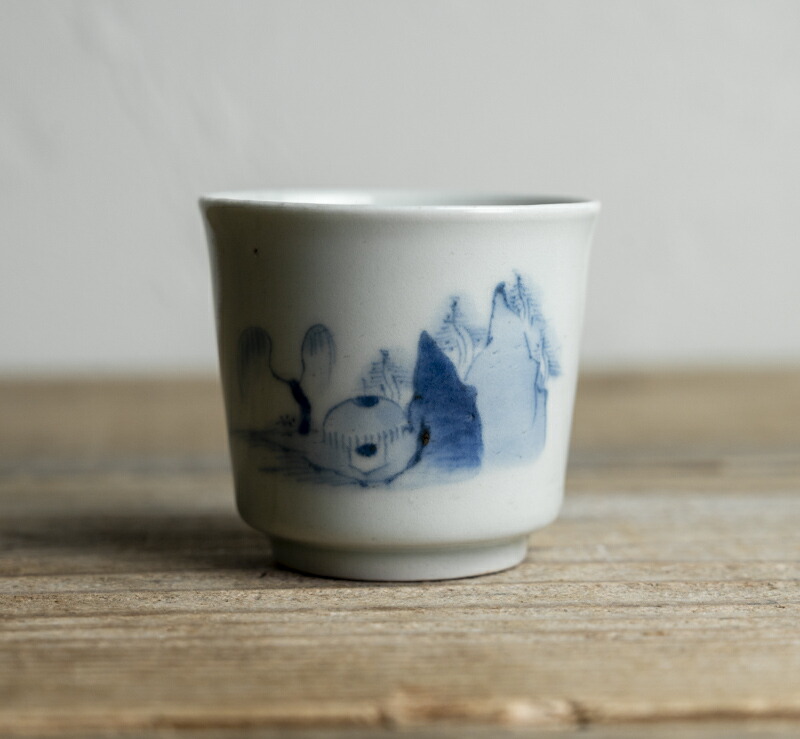 856『麦わら 四方猪口』 /骨董品 古美術 アンティーク 古玩 856