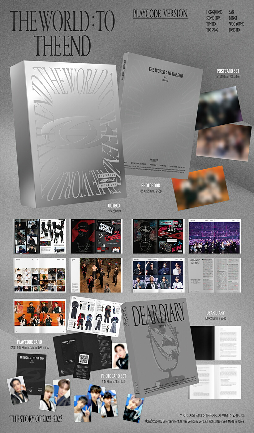 楽天市場】ATEEZ - THE WORLD : TO THE END DVD / PLAY CODE [10月22日