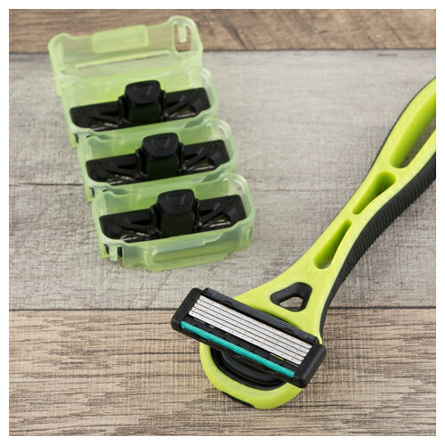 楽天市場】貝印 使い切りT字カミソリ（クロスフィット黒黄）替刃4個