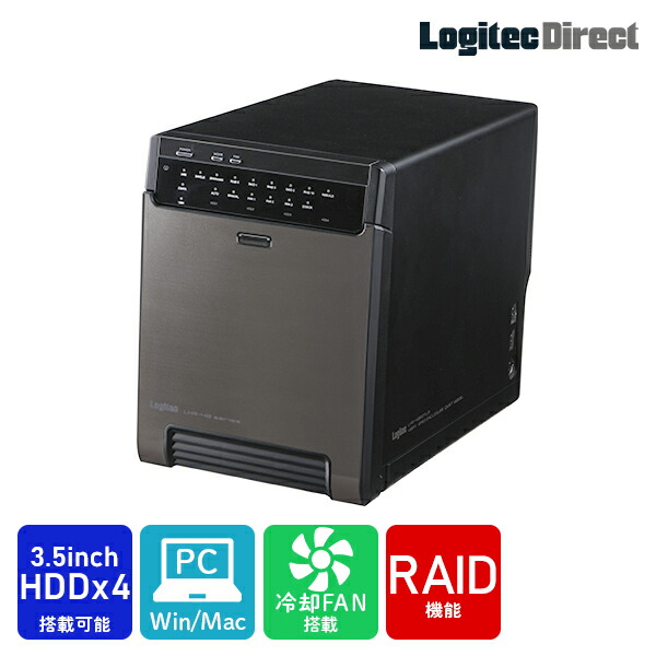 楽天市場】ロジテック RAID 機能 HDDケース 4台 4BAY 3.5インチ