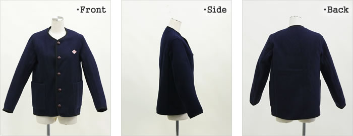 楽天市場】ダントン/DANTON ウールモッサシングルボタンノーカラー