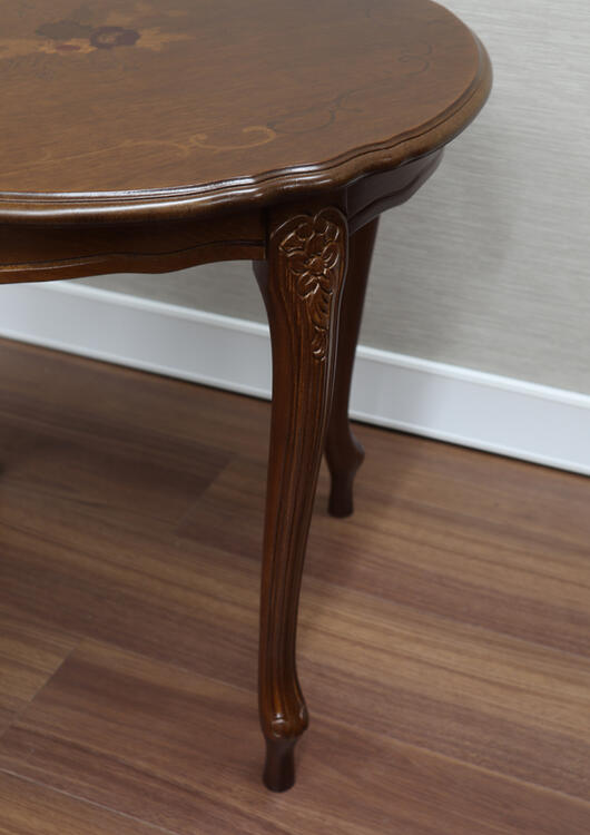 楽天市場】イタリア製 象嵌 ティーテーブル 丸クラシック アンティーク