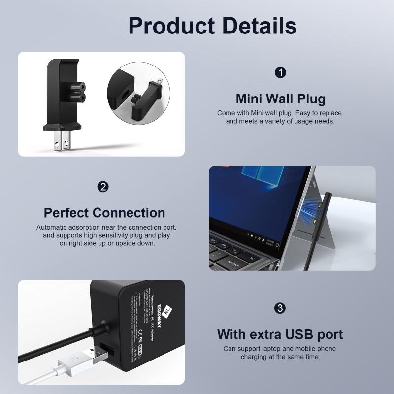 楽天市場】E EGOWAY Surface Pro 充電器 65W Microsoft Surface 5V 4A