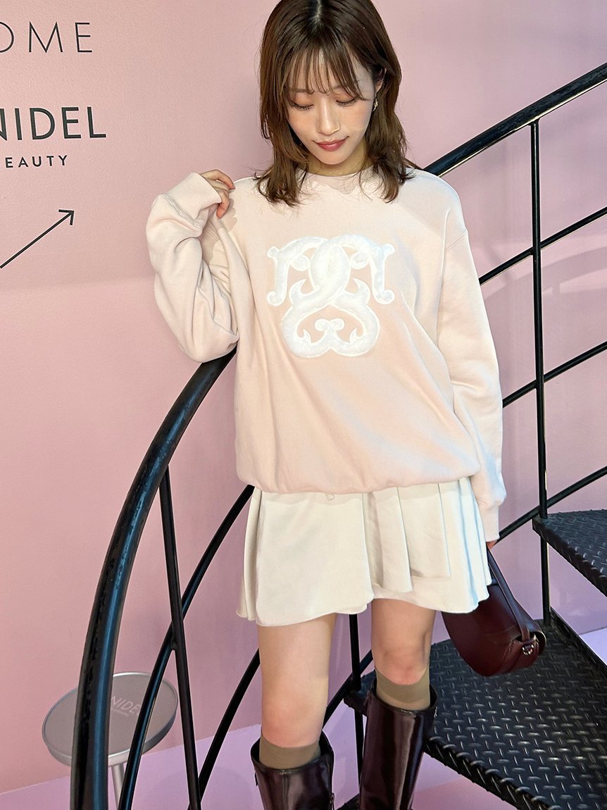 SNIDEL｜【WEB限定/ボアコレクション】ロゴモチーフスウェット