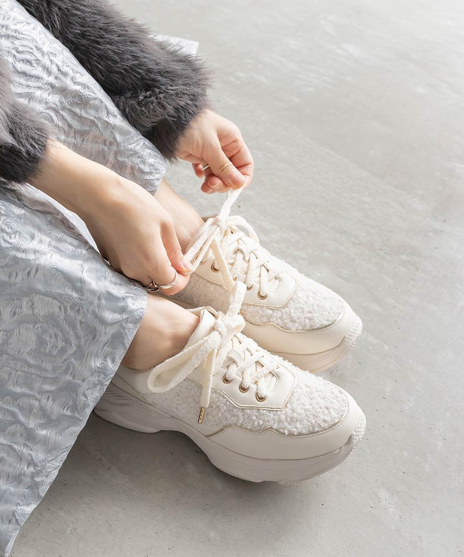 RANDA｜ボリュームソールボアスニーカー | Rakuten Fashion(楽天