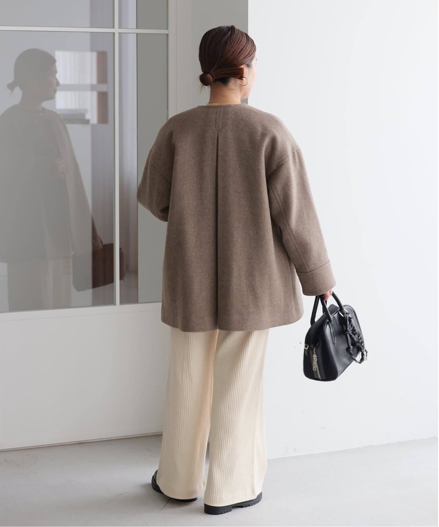 JOURNAL STANDARD｜スーパー140ビーバーノーカラーミドルコート