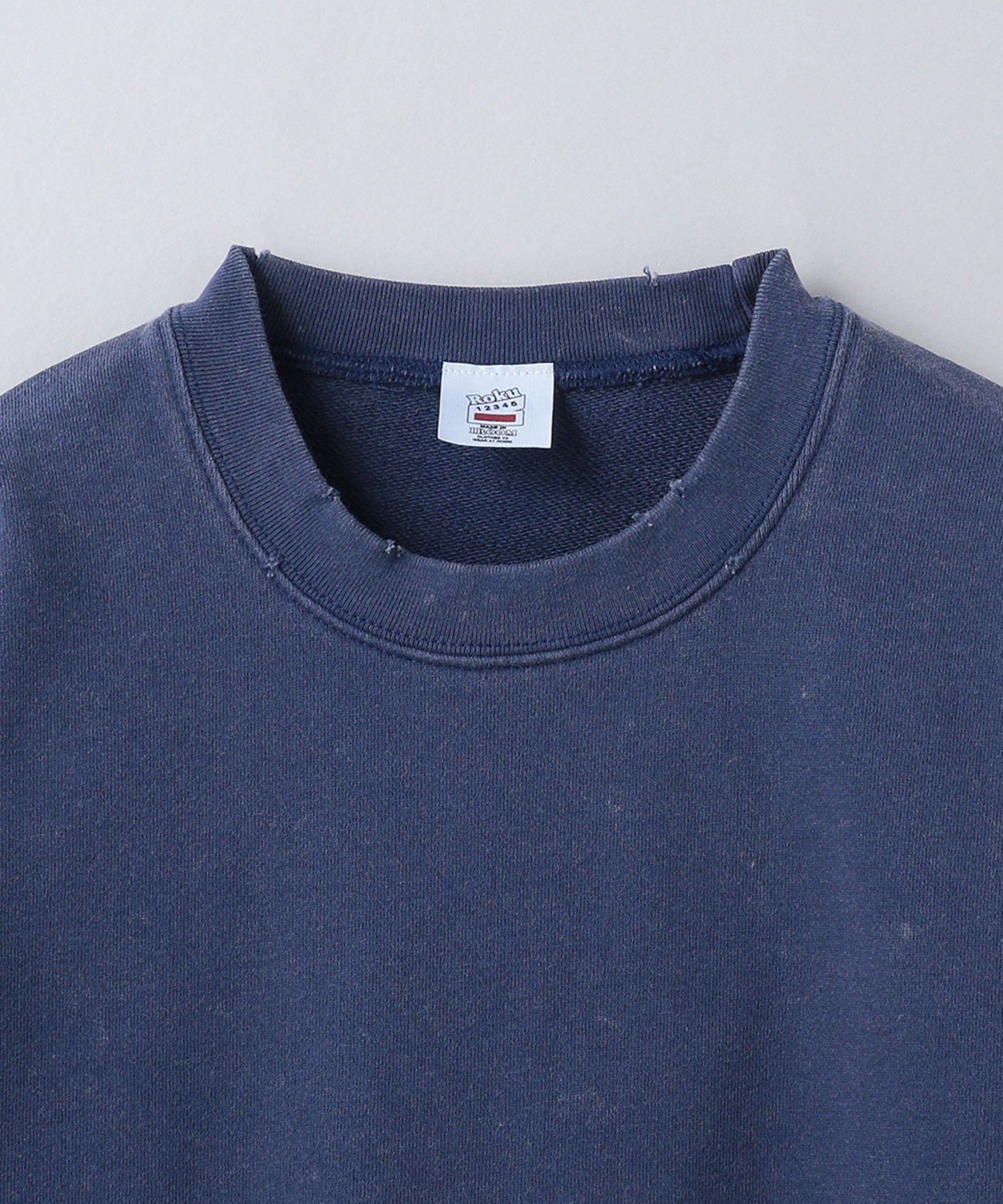 【aaa】6(ROKU) ダメージ スウェット クルーネック 6(ROKU)＞ダメージ スウェット クルーネック