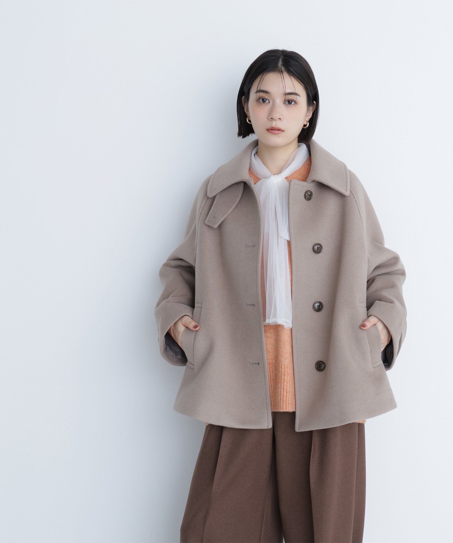 NATURAL BEAUTY BASIC｜ステンカラーハーフコート | Rakuten Fashion