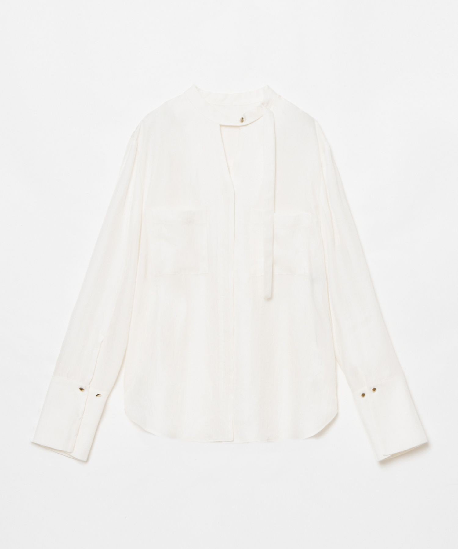 allureville｜フリュイドオーバーラップブラウス | Rakuten Fashion