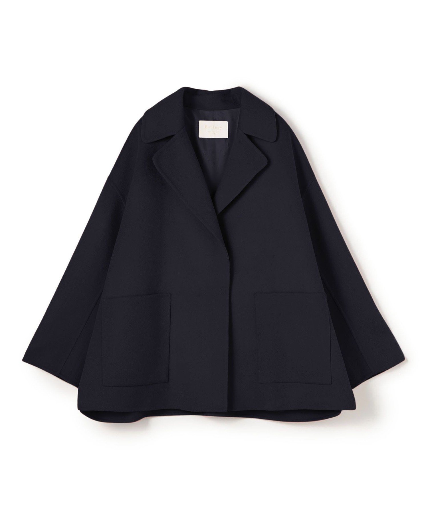 TOMORROWLAND｜プレミアムウールリバー オープンカラーショートコート