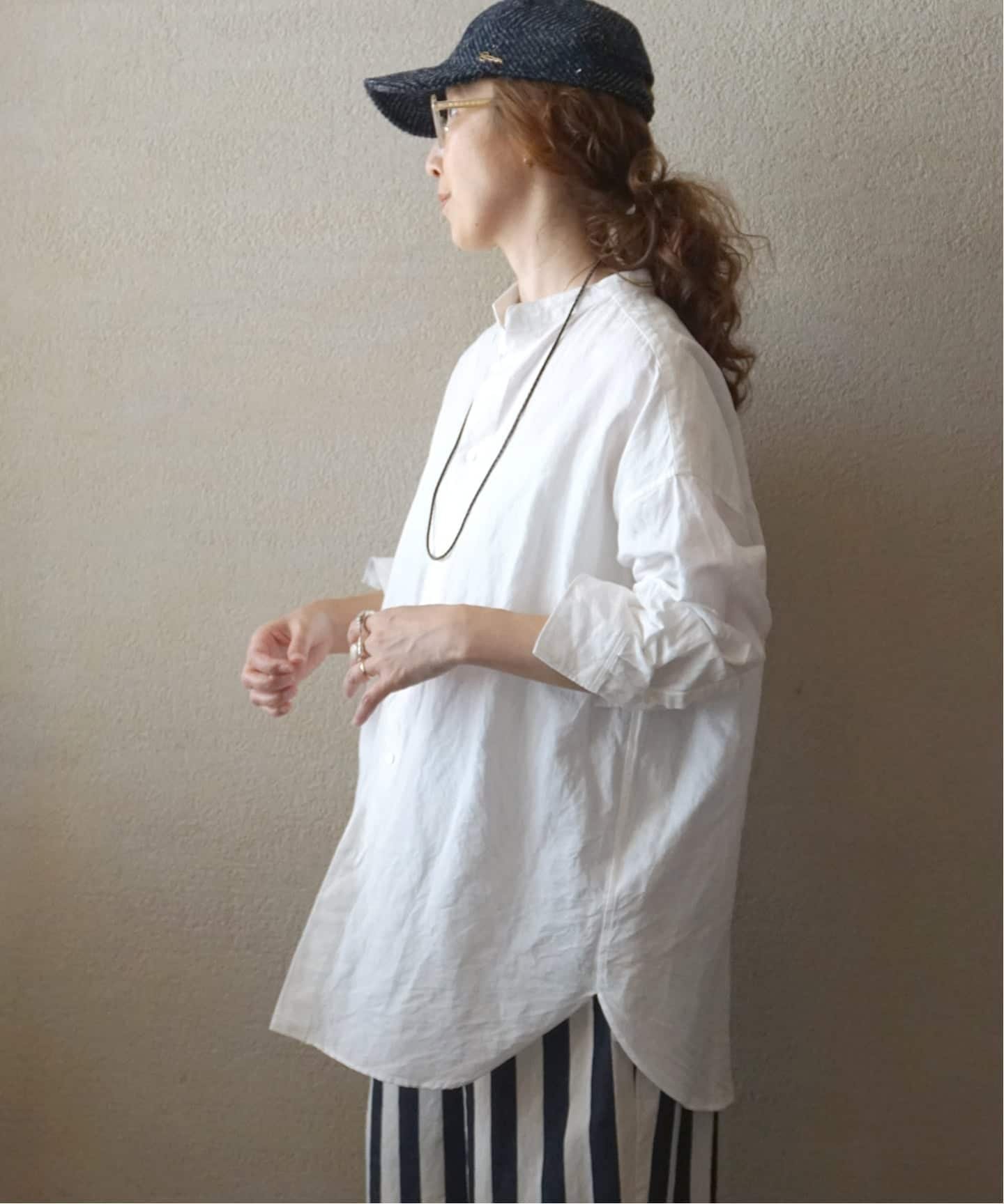 journal standard luxe｜CLシャンブレー スタンドカラーシャツ