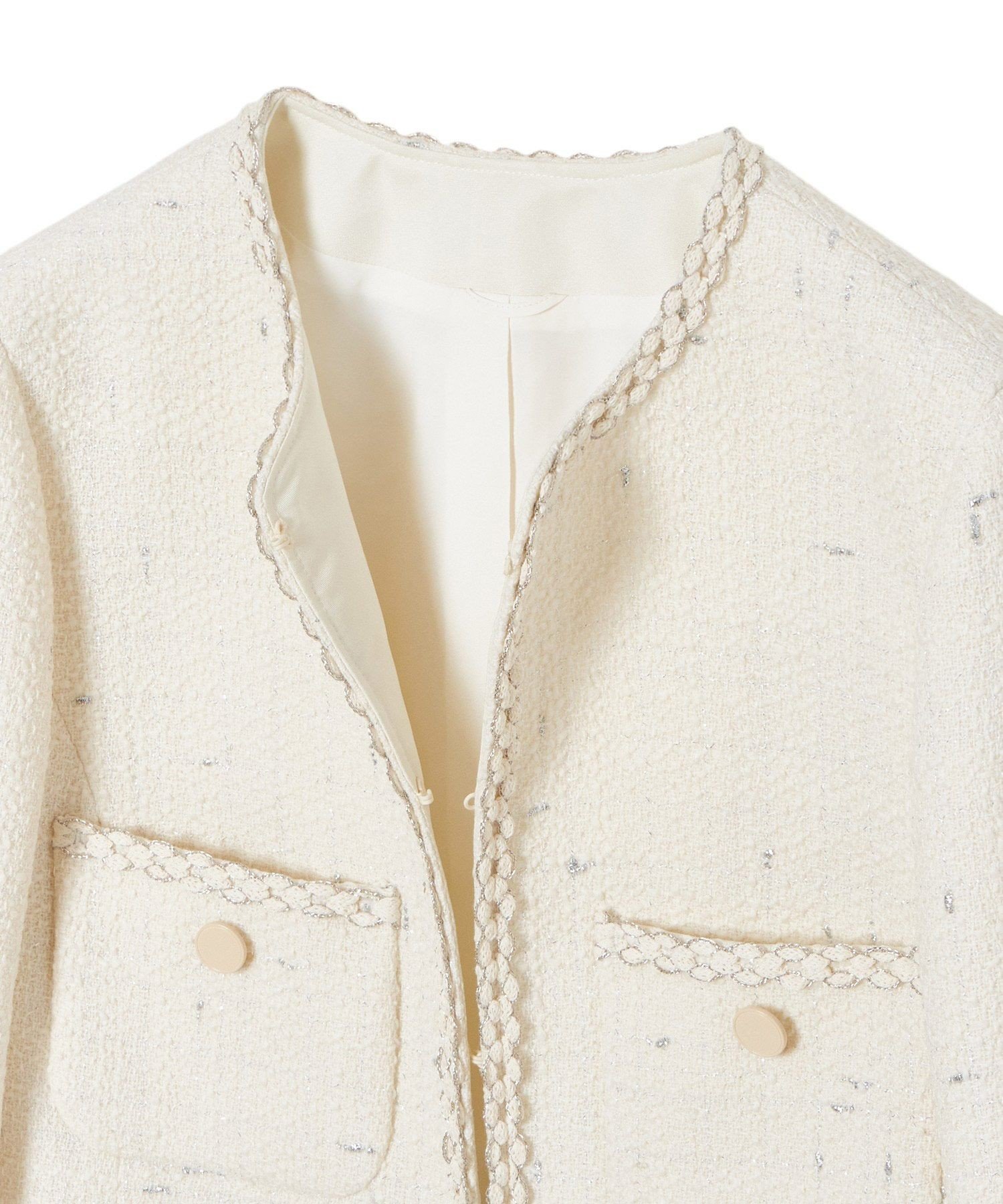 ANAYI｜【セットアップ対応商品】ラメスラブツイードショート