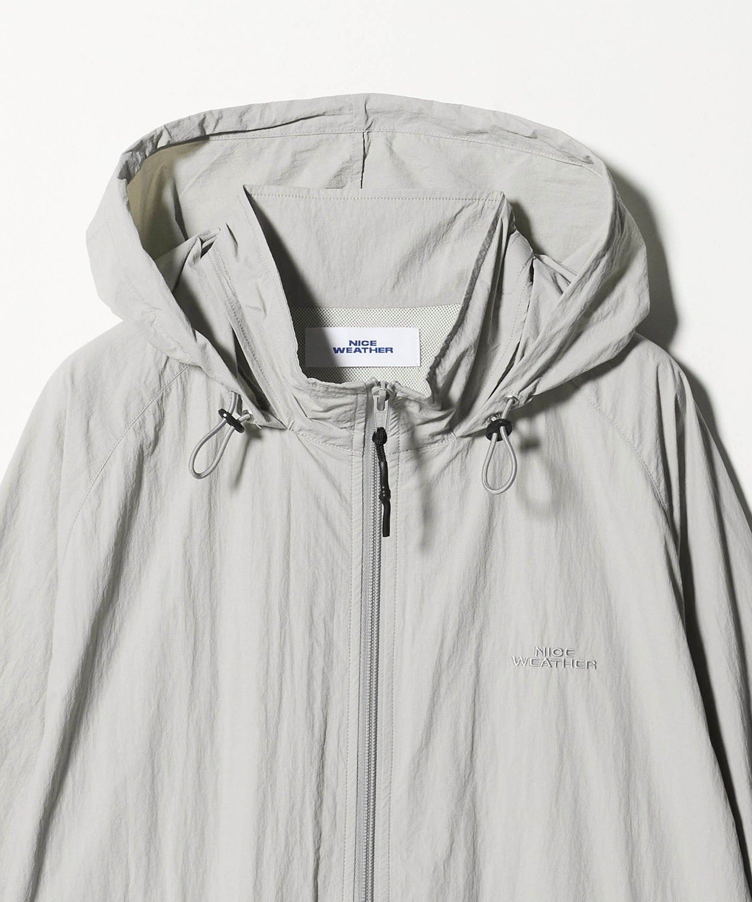 ＜NICE WEATHER＞ナイロン スタンドブルゾンセットアップ　ライトグレー BEAUTY&YOUTH UNITED ARROWS｜<NICE WEATHER>ナイロン スタンド
