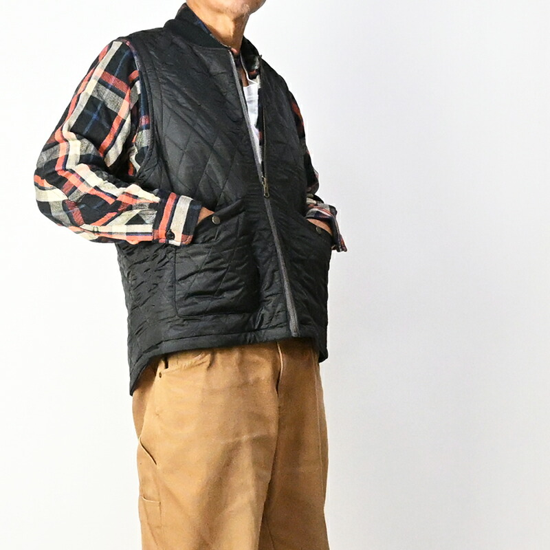 楽天市場】BARNS バーンズ ライトダック リバーシブル ベスト ジップ