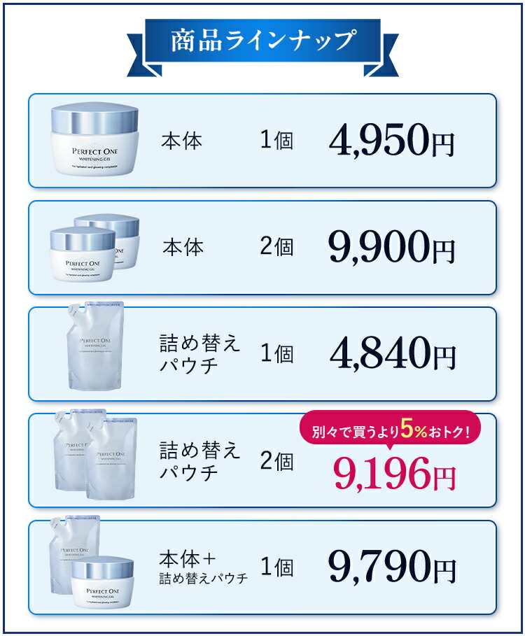 楽天市場】【公式】パーフェクトワン 薬用ホワイトニングジェル 75g