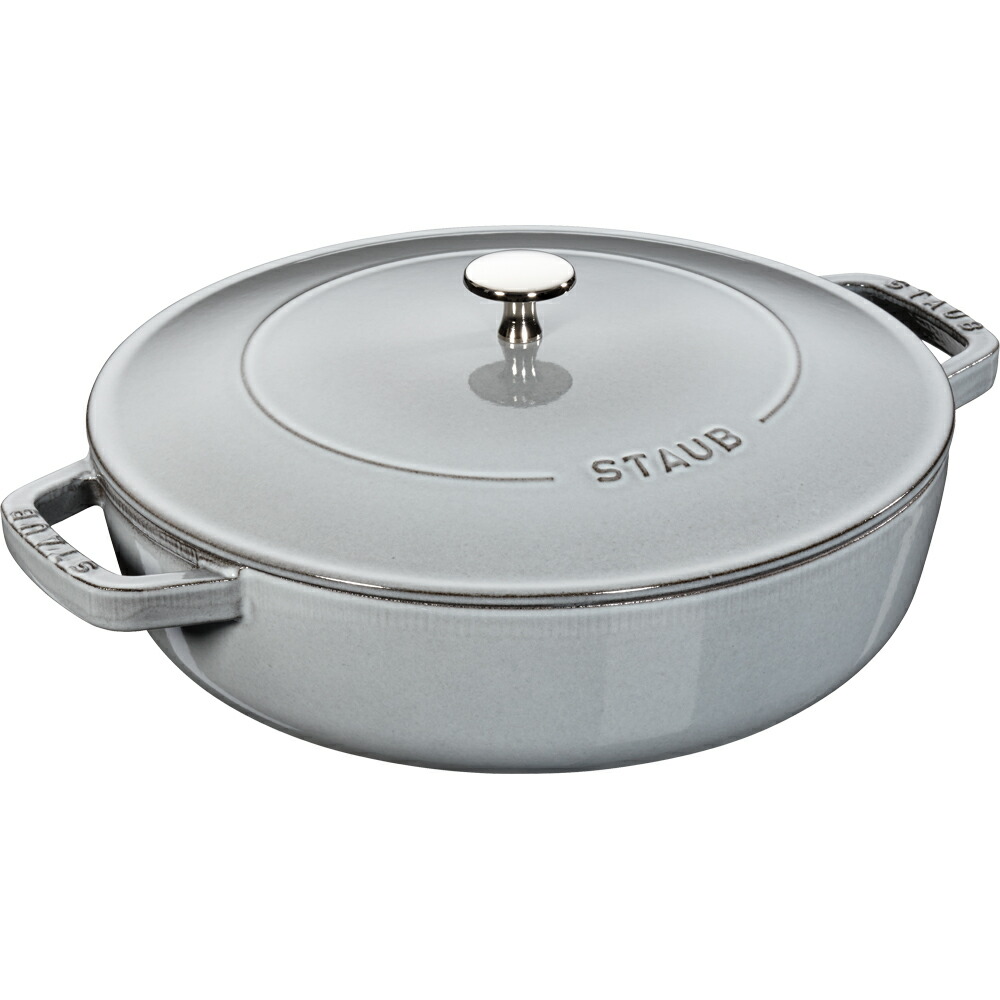 楽天市場】staub ストウブ ブレイザー24cm ブラック グレー 鍋 両手鍋