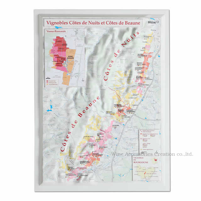 楽天市場】フランス3Dマップ（立体地図）［AOC・ド・ラ・コート