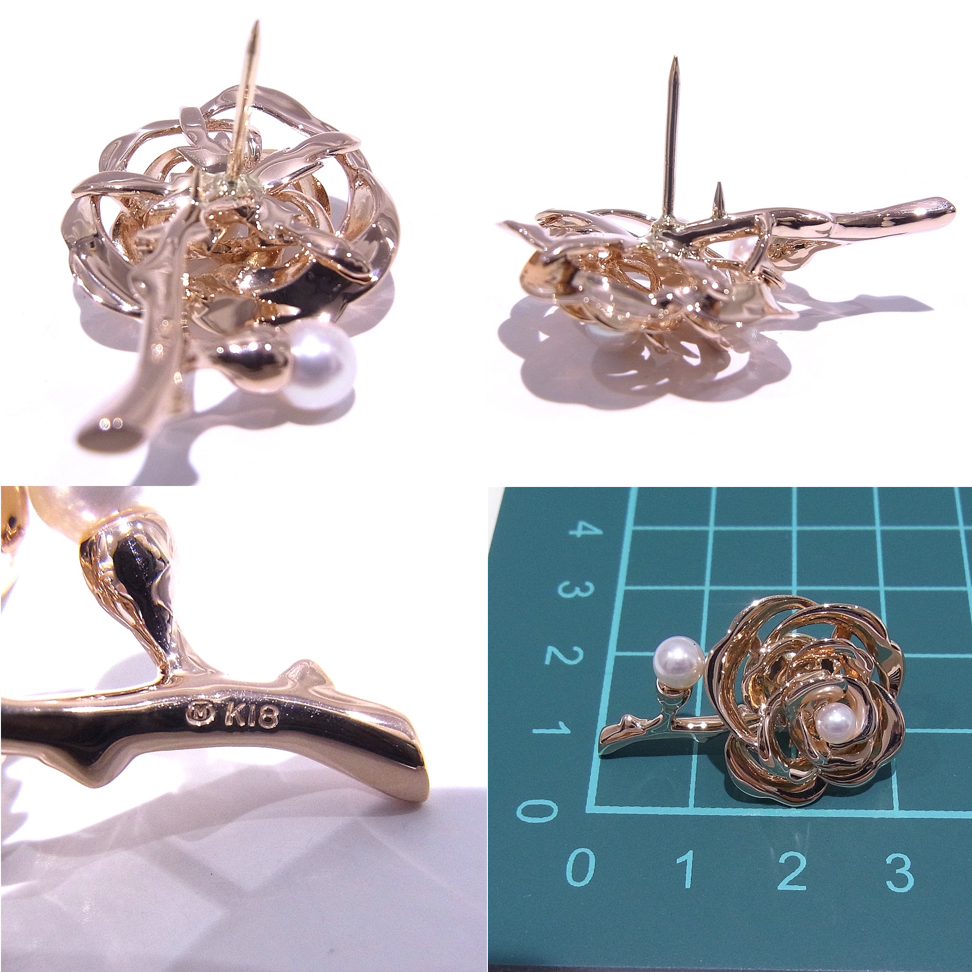 楽天市場】ミキモト MIKIMOTO ピンブローチパールブローチ ローズ