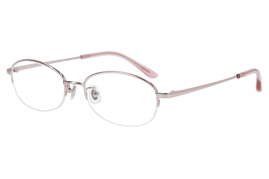 楽天市場】|オーバル型 めがね（ピンク） BASIC METAL 度付きメガネ 度