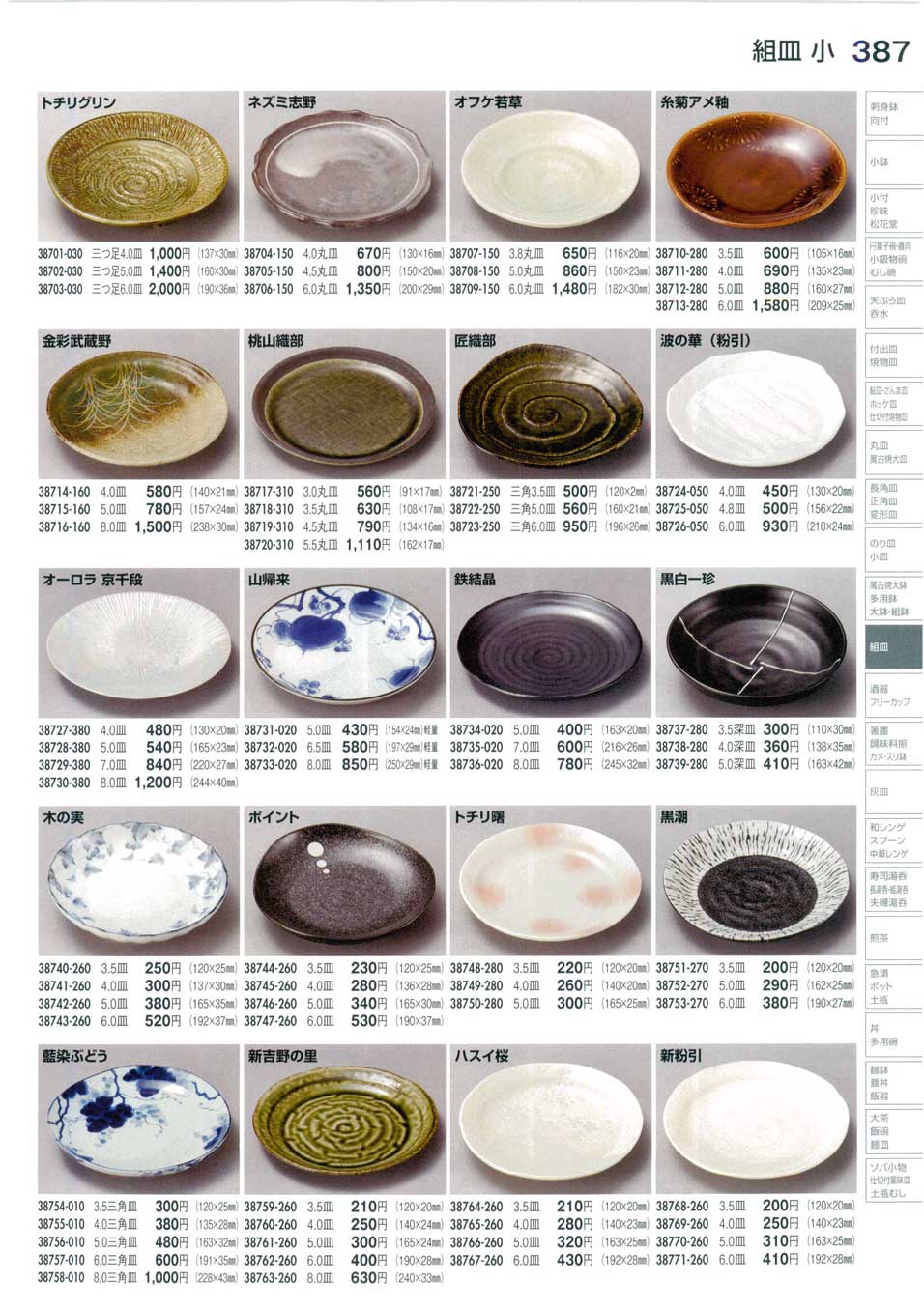 食器 組皿（小）Set of Plates (Small) 陶里30－387ページ