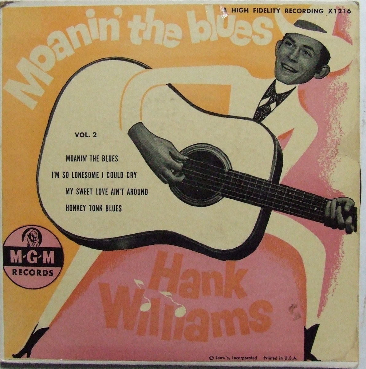 Moanin' the Blues by Hank Williams 1952 MGM Records – The