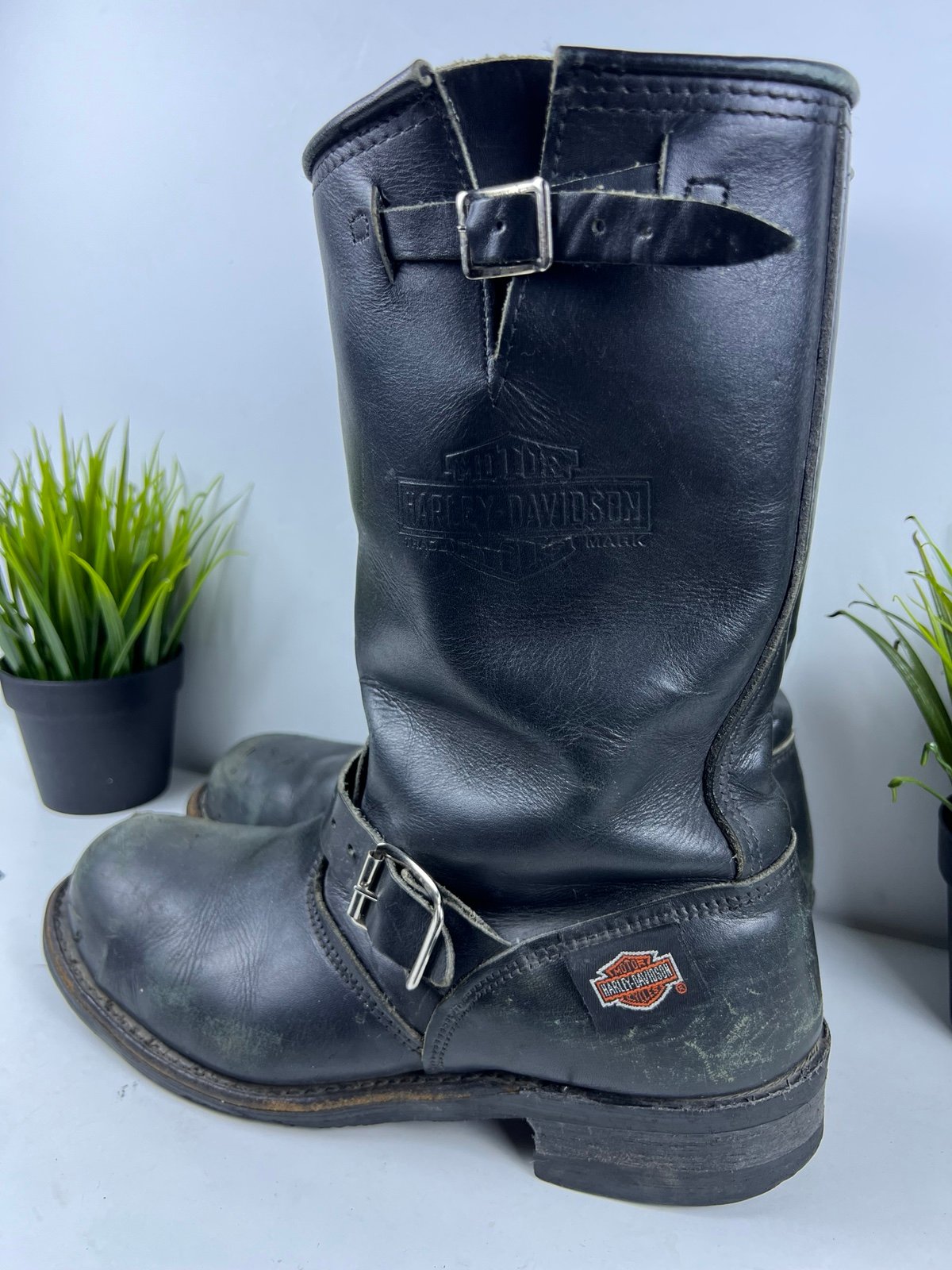 Harley Davidson Vintage Engineer Biker Boots | Mercari