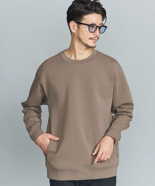 WARDROBE SMART】ダブルニット クルーネック スウェット/セットアップ対応