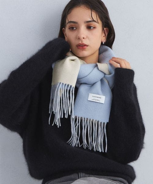 カシミヤ リバーシブル マフラー
