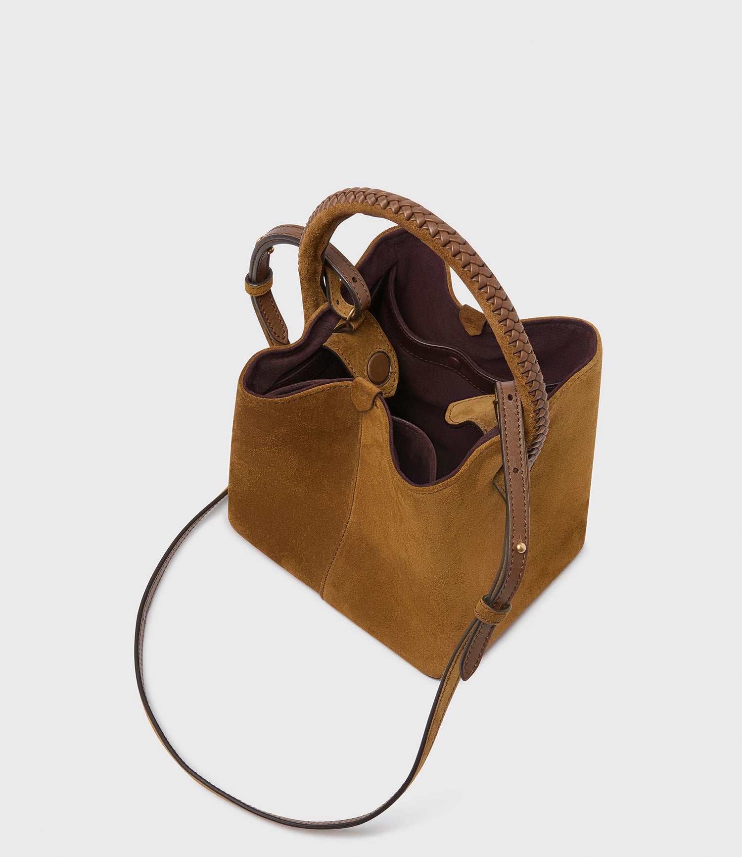 Metier - Women's Vérité Mini Bucket Bag - Tan Suede – Métier US