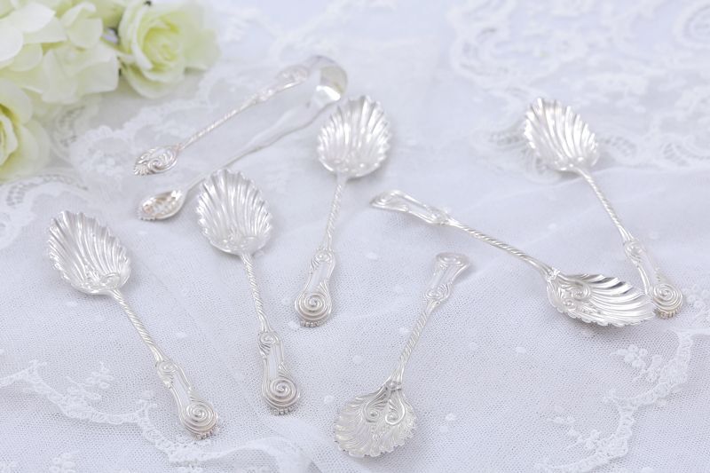 アンティークシルバー、純銀製（925）1893年 マッピン＆ウェッブシェル