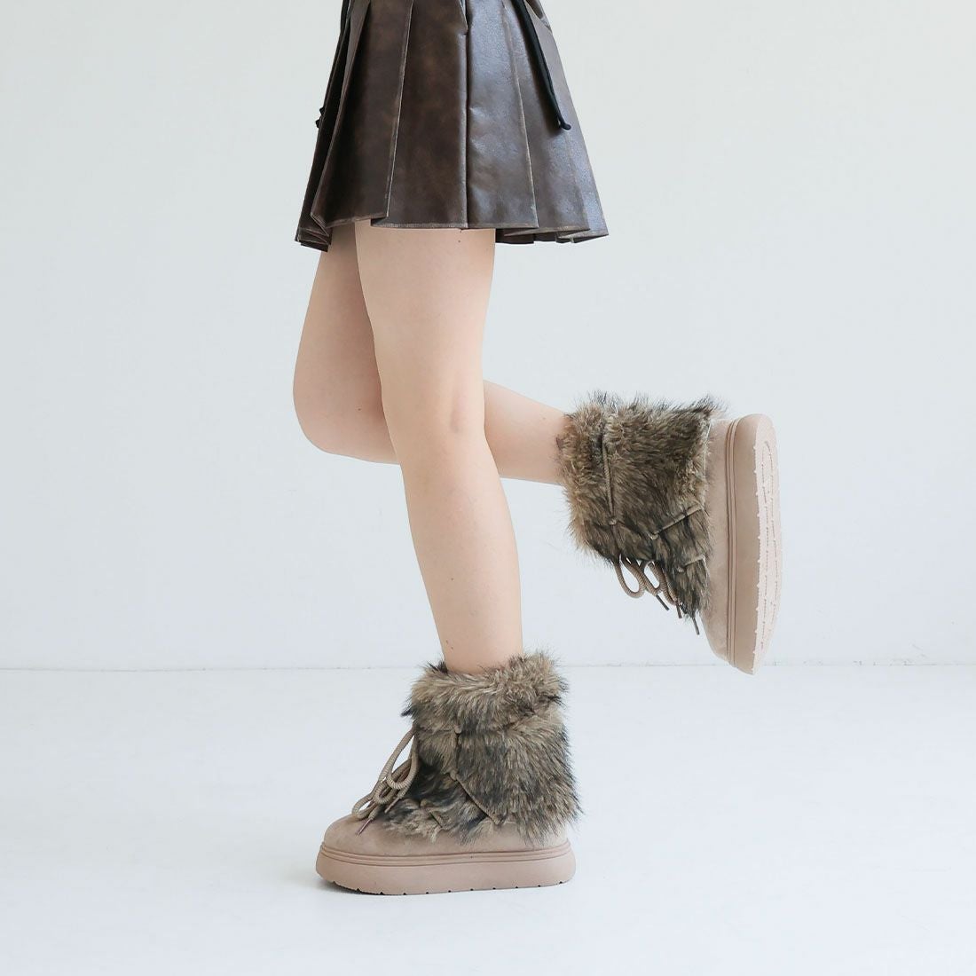 公式ストア/ZOZO限定】もふぽかボリュームファー厚底ムートンブーツ