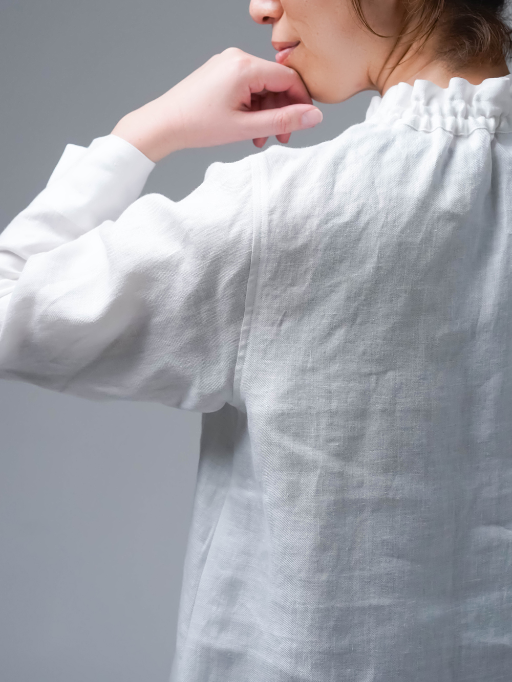 プレミアムリネンタートル】/ホワイト p014k-wht1