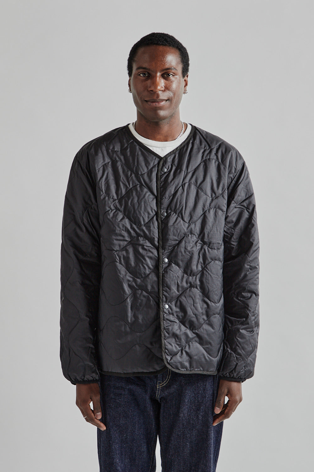 Nanamica Reversible Down Cardigan - Charcoal | Wallace Mercantile Shop