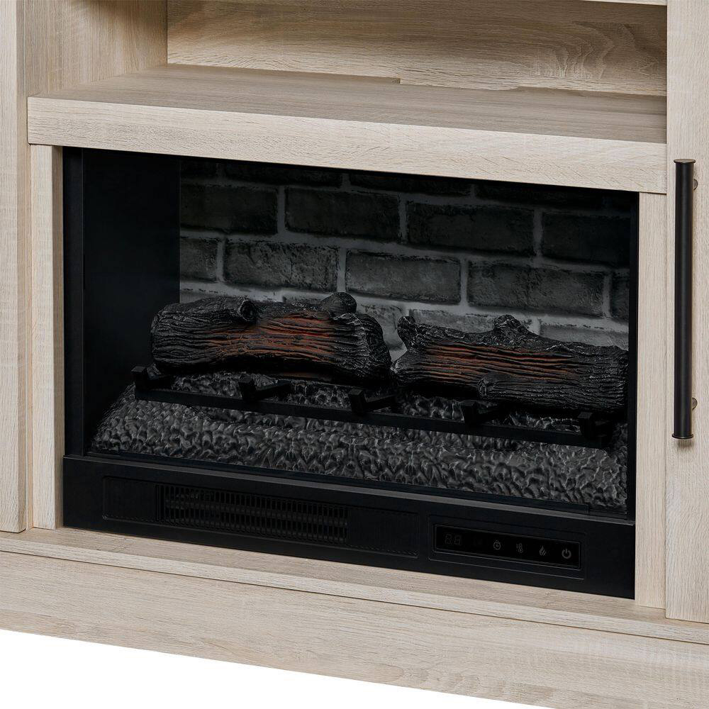 Chelsea 58in Light Taupe Ash Fireplace With Three Panel Door