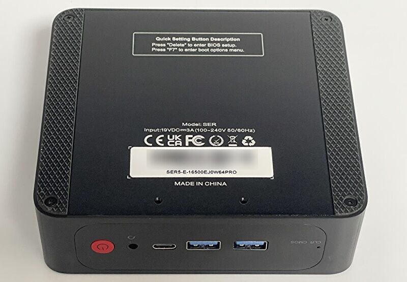 Beelink SER5 ミニPC 実機レビュー、AMD Ryzen 5 5560U / RAM 16GBを