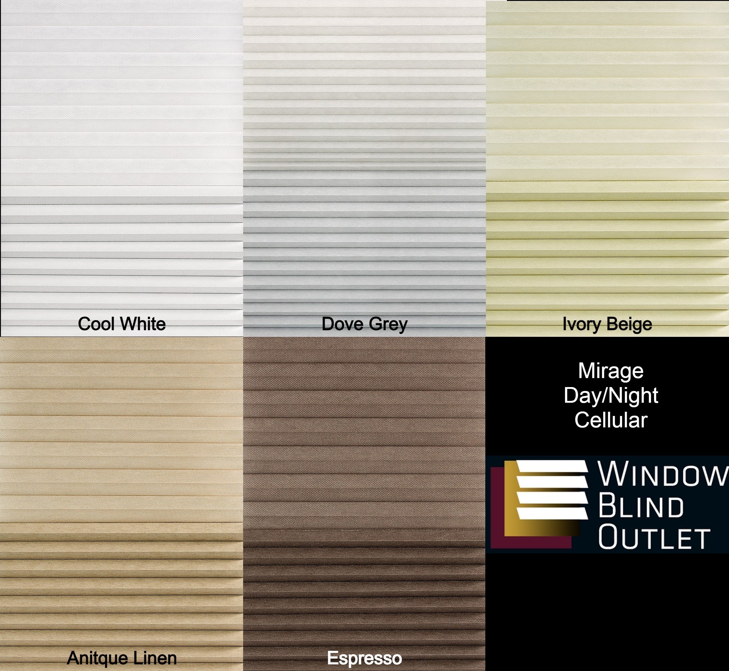 Mirage Day/Night Cordless Cellular Shades – Window Blind Outlet